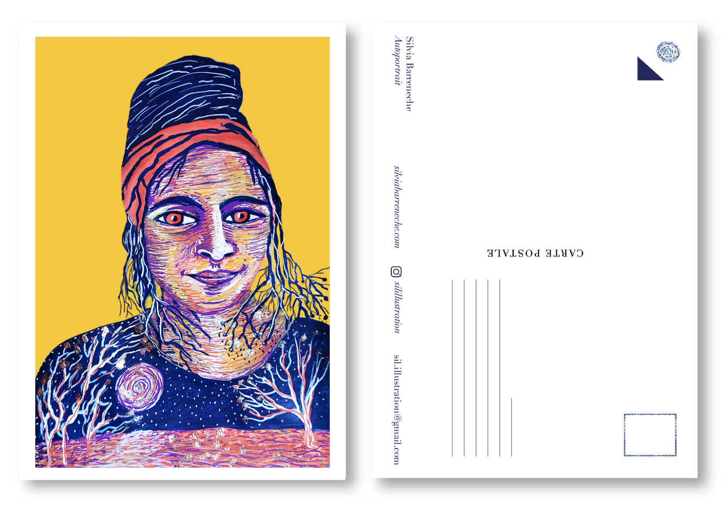 Carte postale / Autoportrait